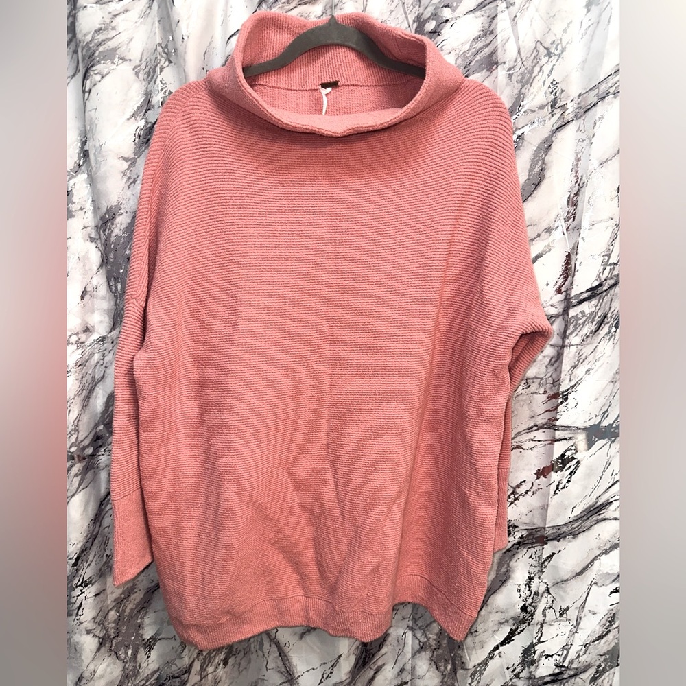Free People Ottoman Slouchy Tunic Ribbed Long Oversized Barbiecore Whimisygoth